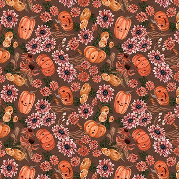 Retrolicious Pumpkins & Flowers Greta Dress in S view 2 - Retrolicious Pumpkin Dress