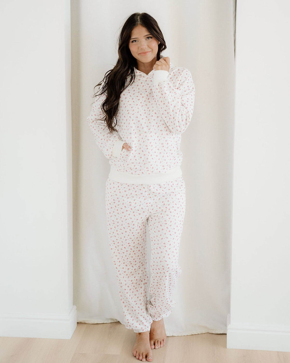 Rose Hoodie Sheath Sweatpants Set in M view 2 - Rose Sleeve Hoodie (top)