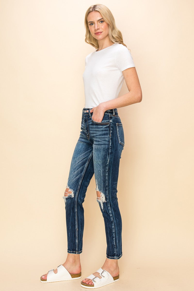Ruby High Rise Stretch Ankle Cigarette Jeans in 11 (29) view 6 - High-Waisted - Ruby High Rise Bootcut Jeans (bottom)