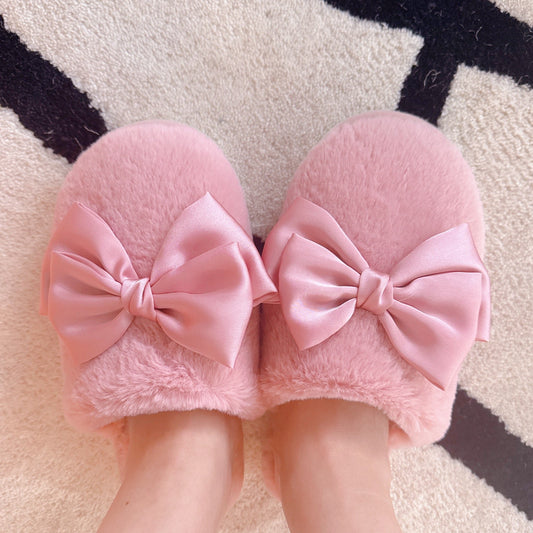 Satin Shine Fur Cozy Lounge Slippers in Cream view 2 (piece)