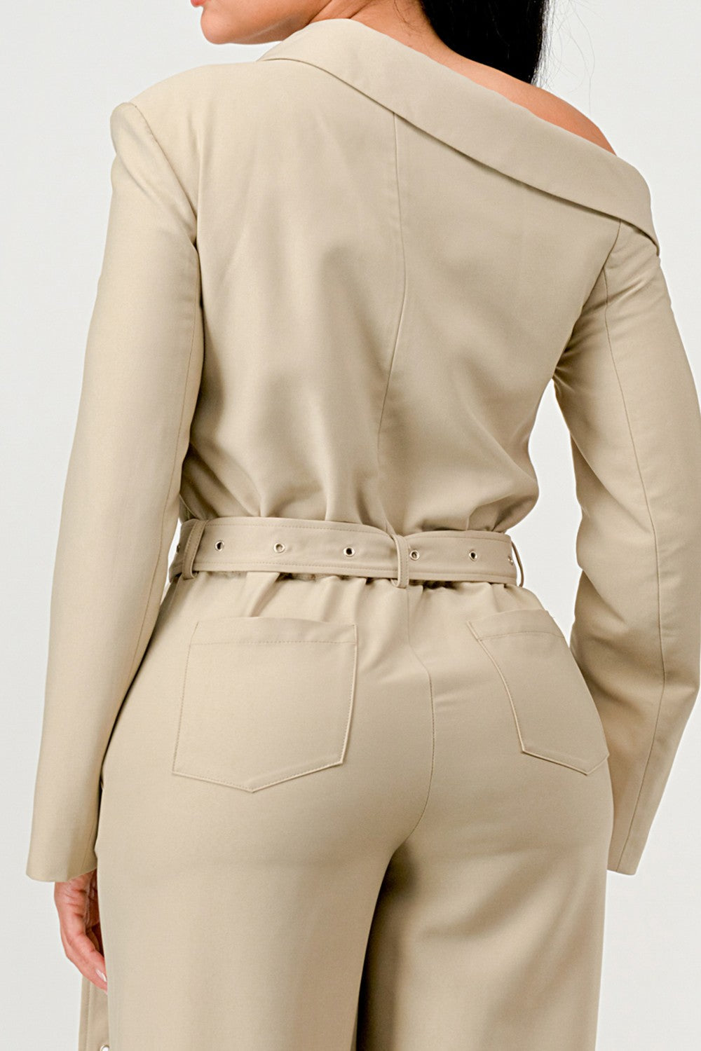 Savannah Elegance Trench Jumpsuit view 6 (layer)
