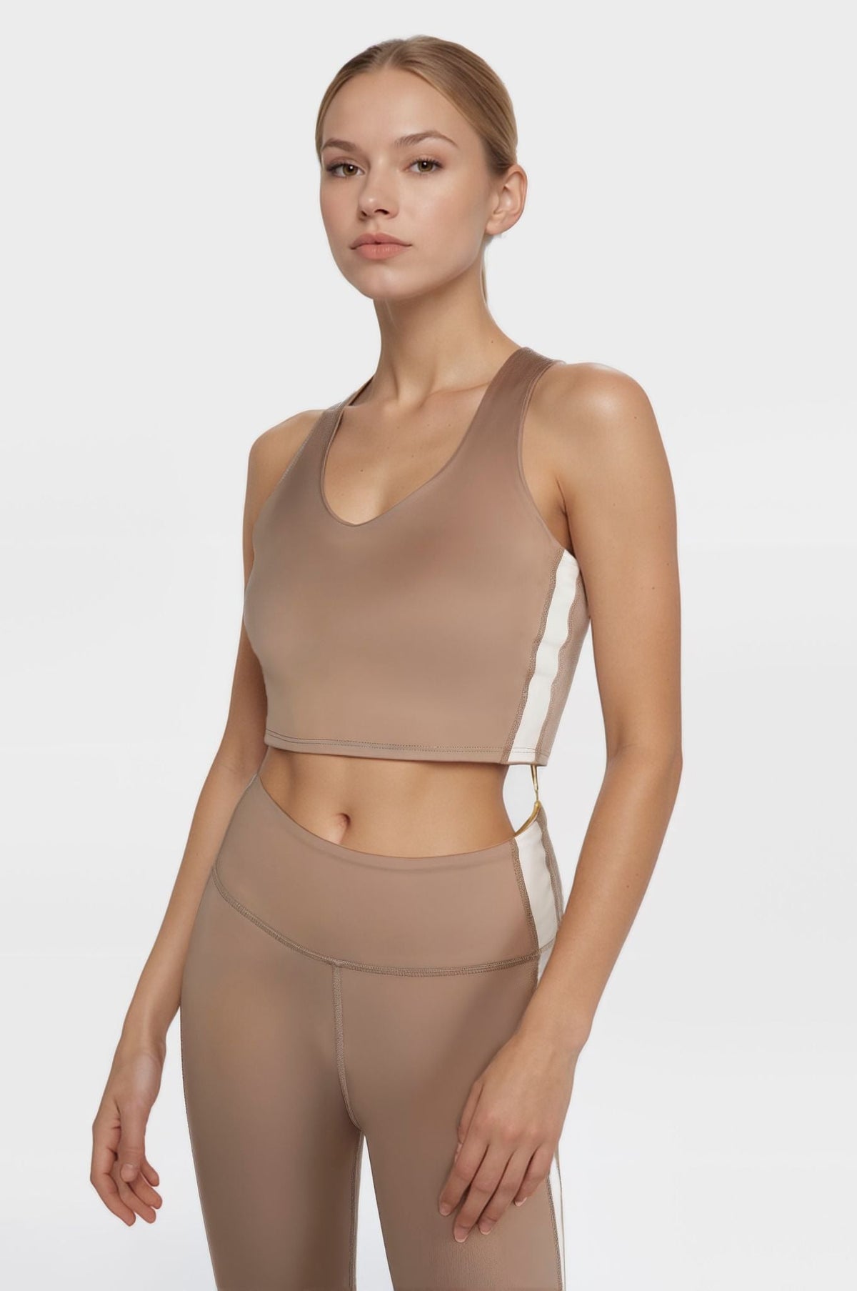 Side Split Crop Top – Four-way Stretch, Made in USA - MeeeShop Women's Fashion