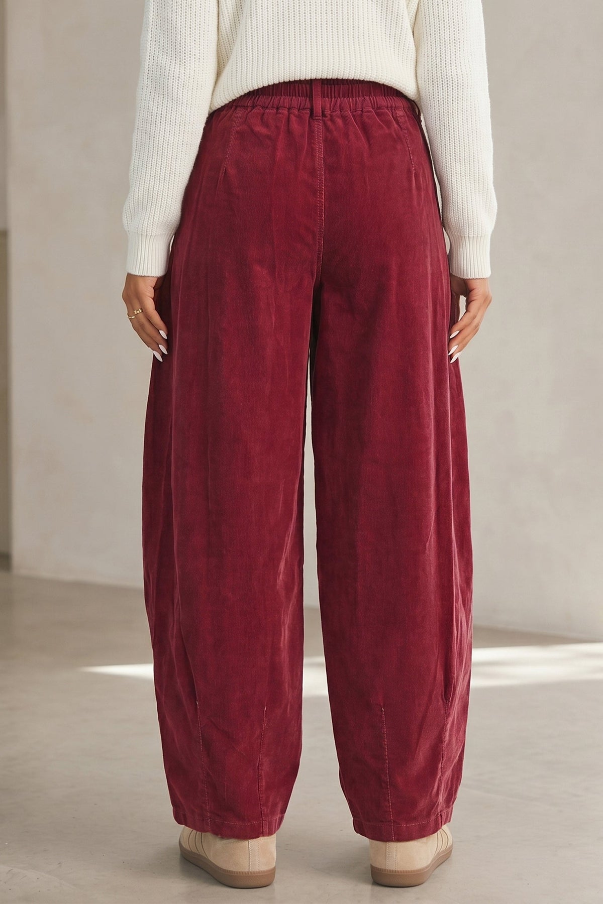 Sienna Drawstring Corduroy Casual Pants view 5 - Sienna Sky Drawstring Pants (bottom)