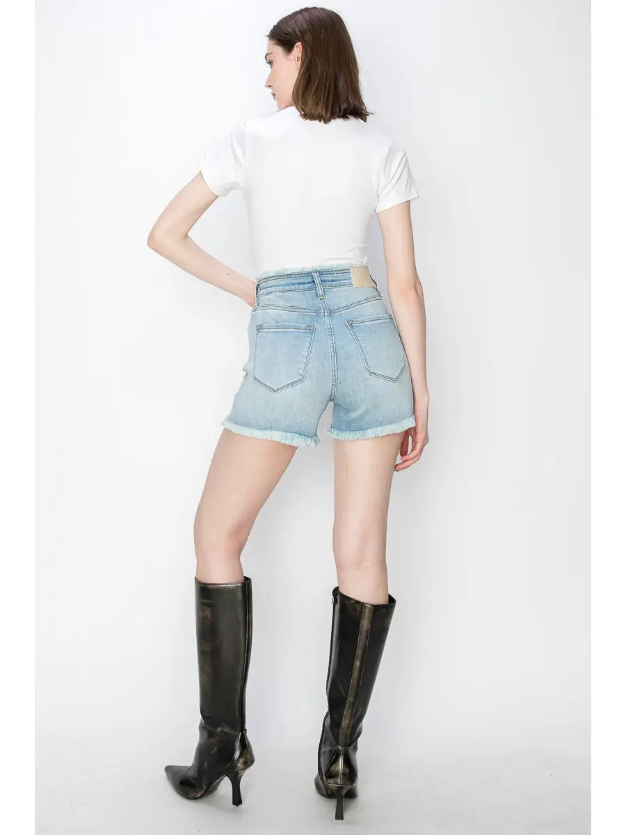 Skye High Rise Crossover Denim Shorts view 7 - High-Waisted - Sky High Shorts (bottom)