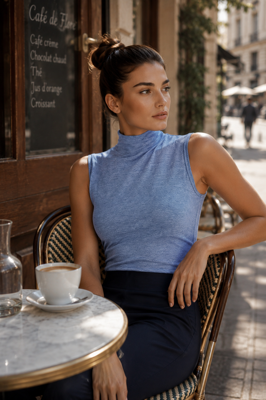 Sleeveless Turtleneck Shirt in S view 2 - Sleeveless Turtleneck Shirt Women'S (top)