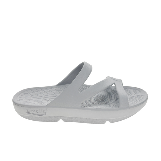 Sovella Active Recovery Sandals Women's Pf Slide Light Grey in LIGHT GREY view 2 - Sovella Athletic Shoes