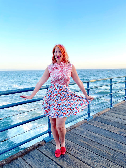 Sunny Days Skater Skirt in S view 2 - Sunny Days Floral Mini Skirt Set