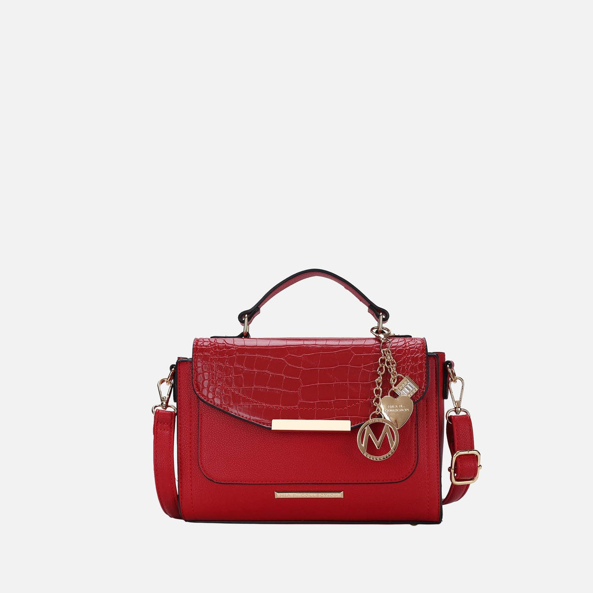 Sylvie Shoulder Bag in Red view 6 - Sylvie Shoulder Bag Staud