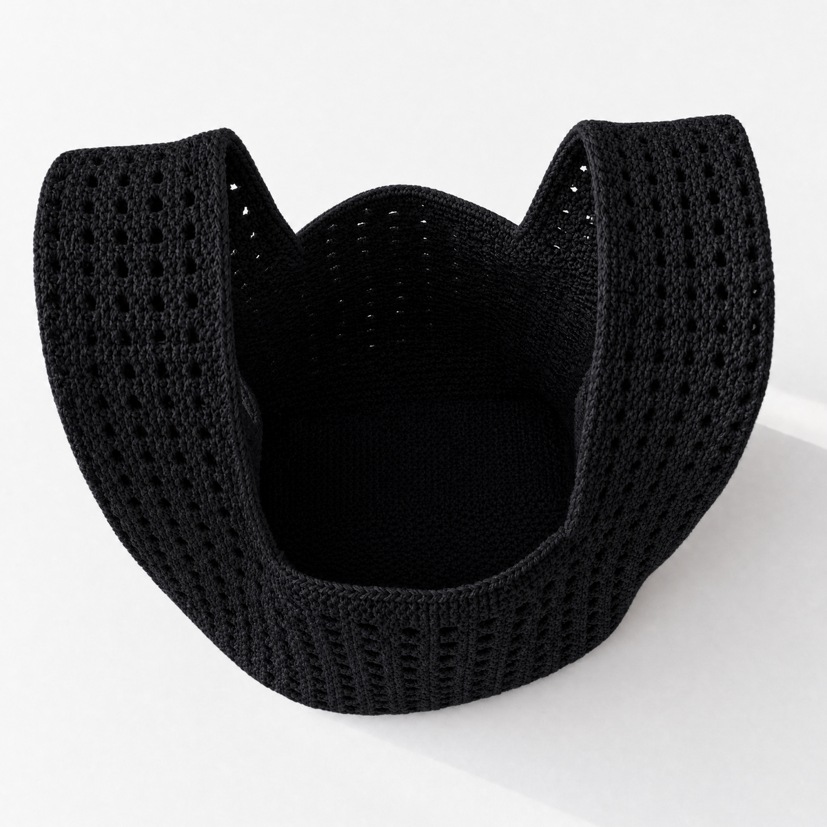 The Black Crochet Handbag in Medium view 2 - Black Lace Handbag