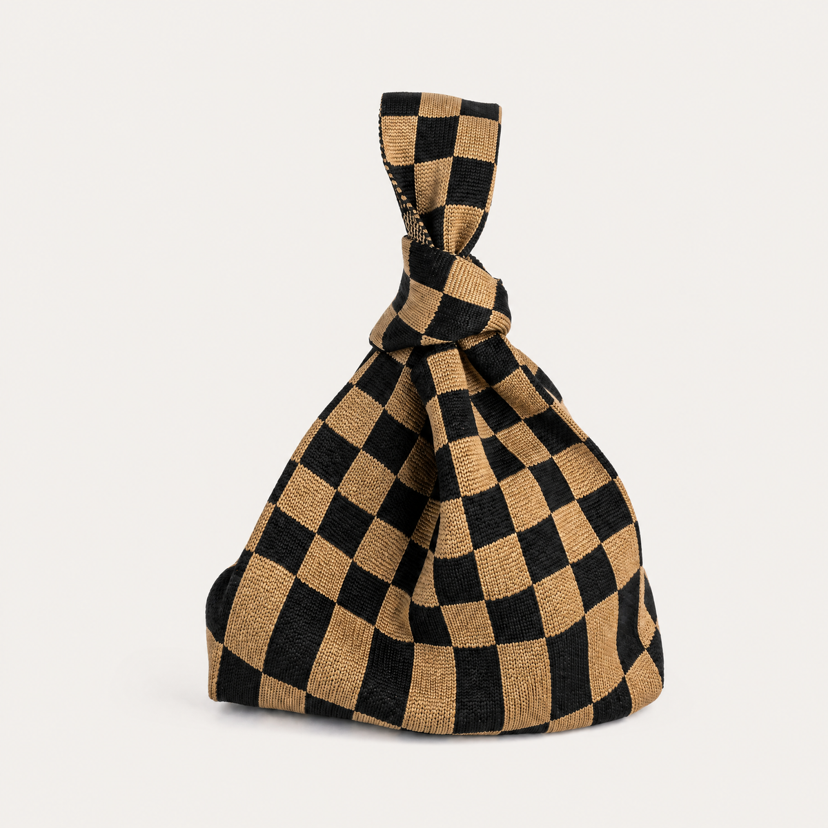 The Classic Checkered Brown Handbag in Small