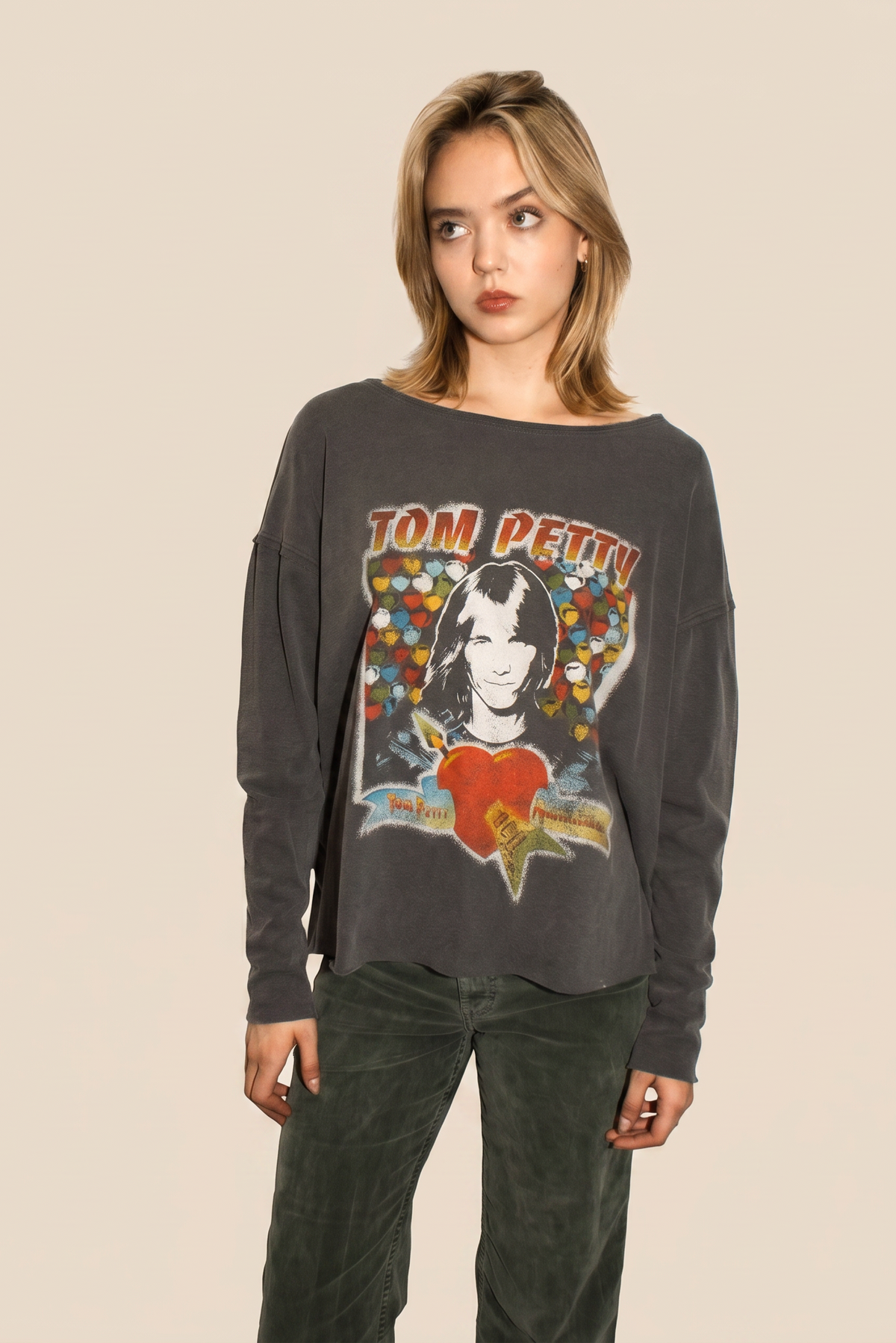 Tom Petty Long Sleeve Top in L view 4 - Tom Petty Top Hat