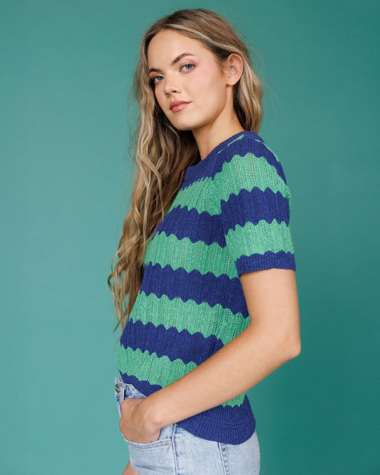 Tropez Sweater in S view 2 - Tropez Sweater Pattern (top)