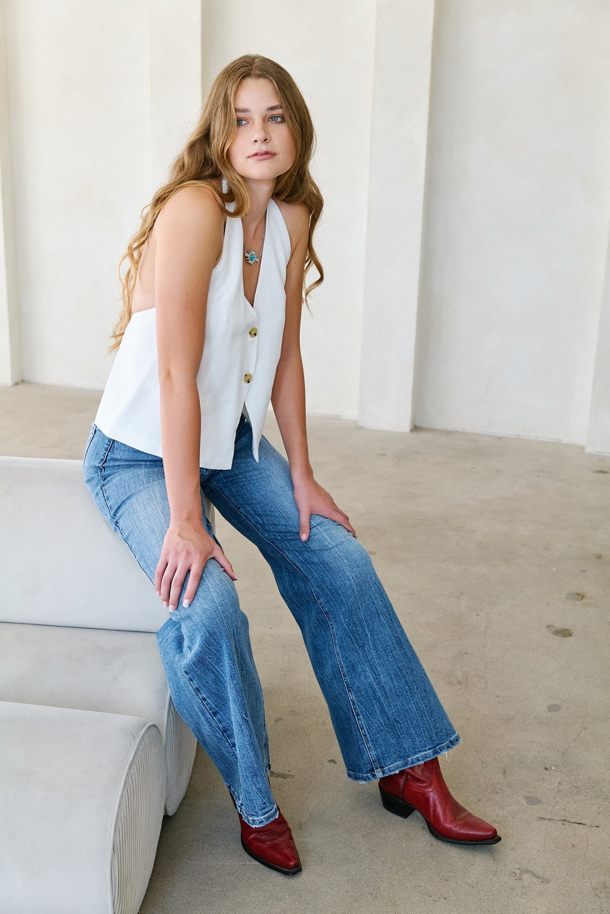 Tummy Control High Rise Palazzo Jeans in 11 (29) view 6 - High-Waisted - Tummy Control Jeans For Women (bottom)