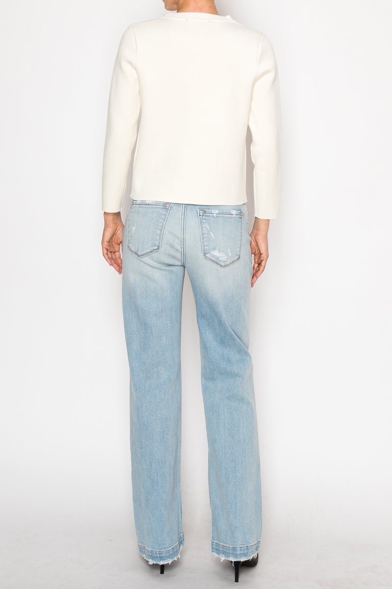 Tummy Control High Rise Relaxed Straight Leg Jean in 13 (30) view 7 - High-Waisted - Tummy Control Jeans (bottom)