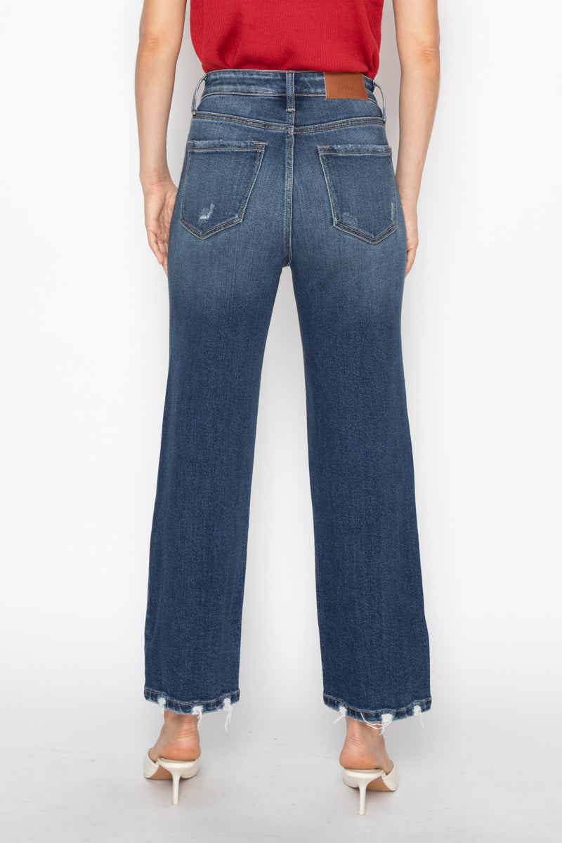 Tummy Control High Rise Straight Jean in 7 (27) view 4 - High-Waisted - Tummy Control Jeans (bottom)