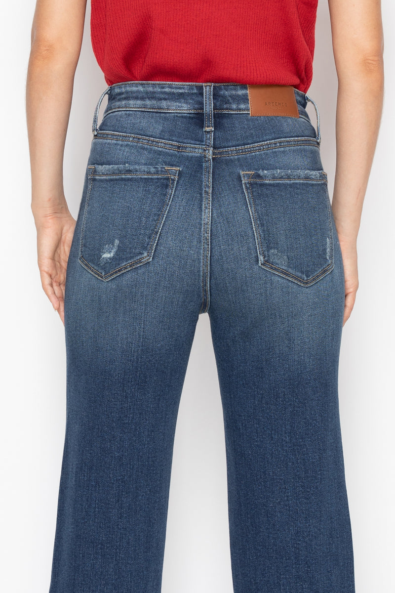 Tummy Control High Rise Straight Jean view 10 - High-Waisted - Tummy Control Jeans (bottom)