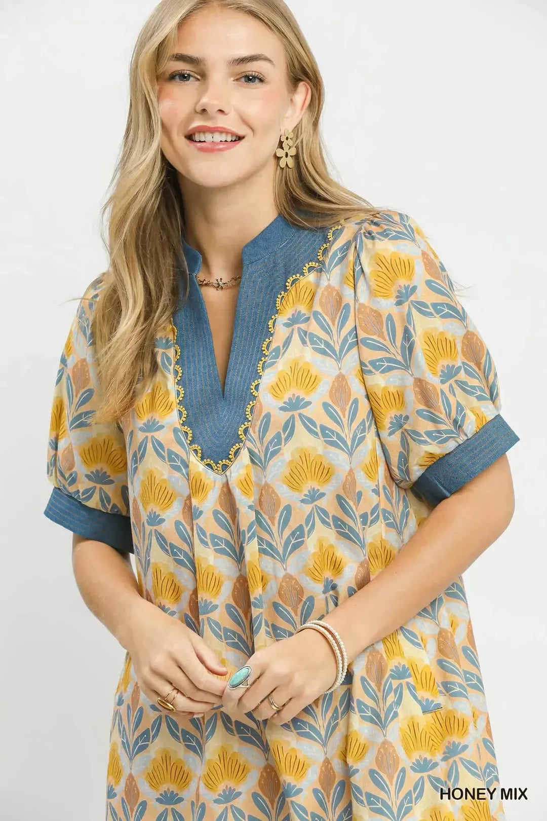 umgee mix tile Umgee Mix Tile Print Mini Dress view 6 (dress) - shop at us.meeeshop