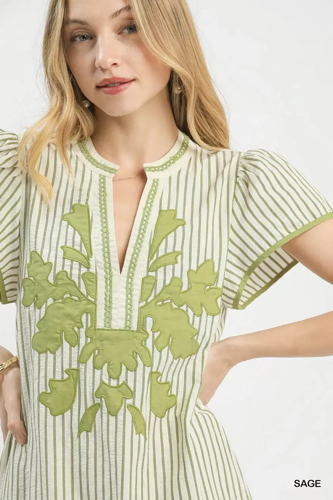 umgee stripe midi Umgee Stripe Midi Dress with Lace Trim view 5 (dress) - shop at us.meeeshop