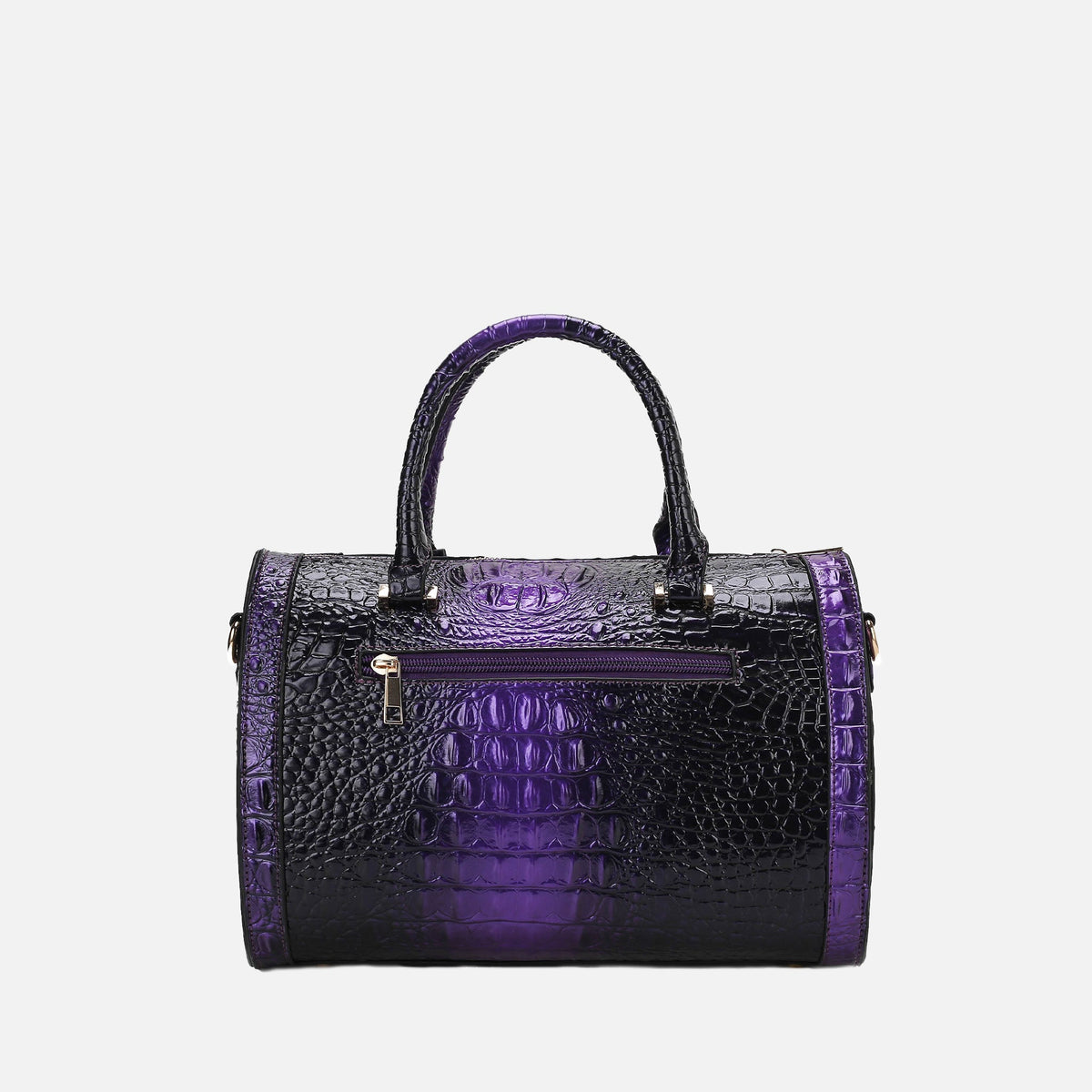Usal Croc Satchel Bag in Croco Green view 3 - Crocs Usa Bag