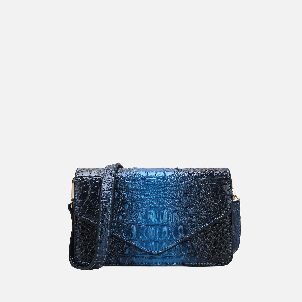 Vanta Croc-embossed Saddle Bag view 6 - Vantamo Crossbody Bags