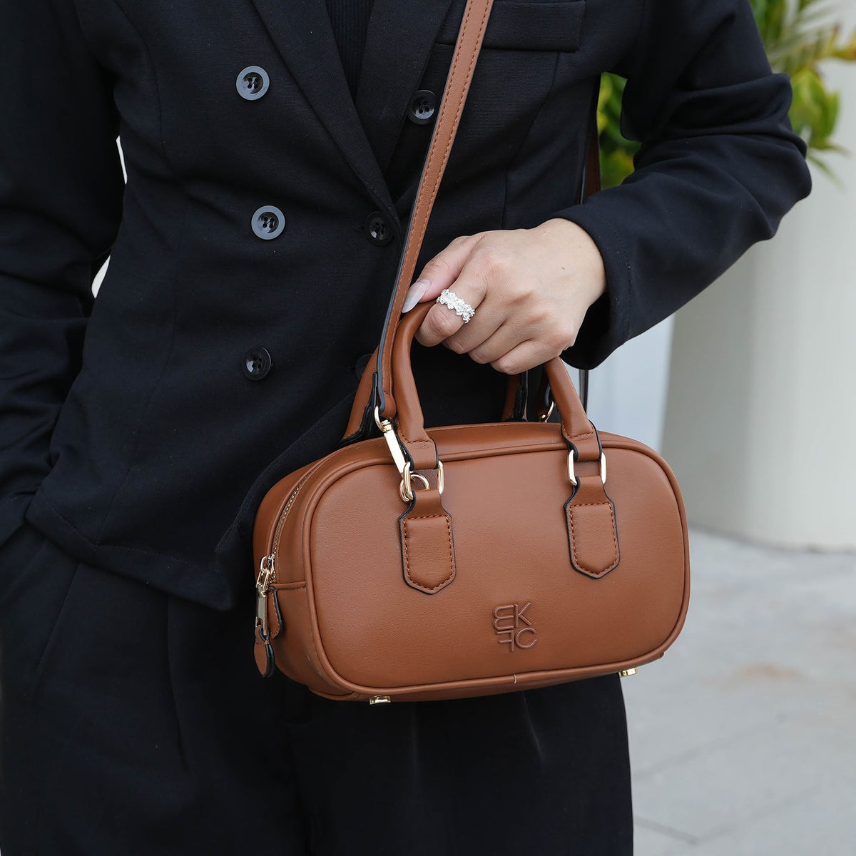Vesper Mini Shoulder Bag in Black view 2