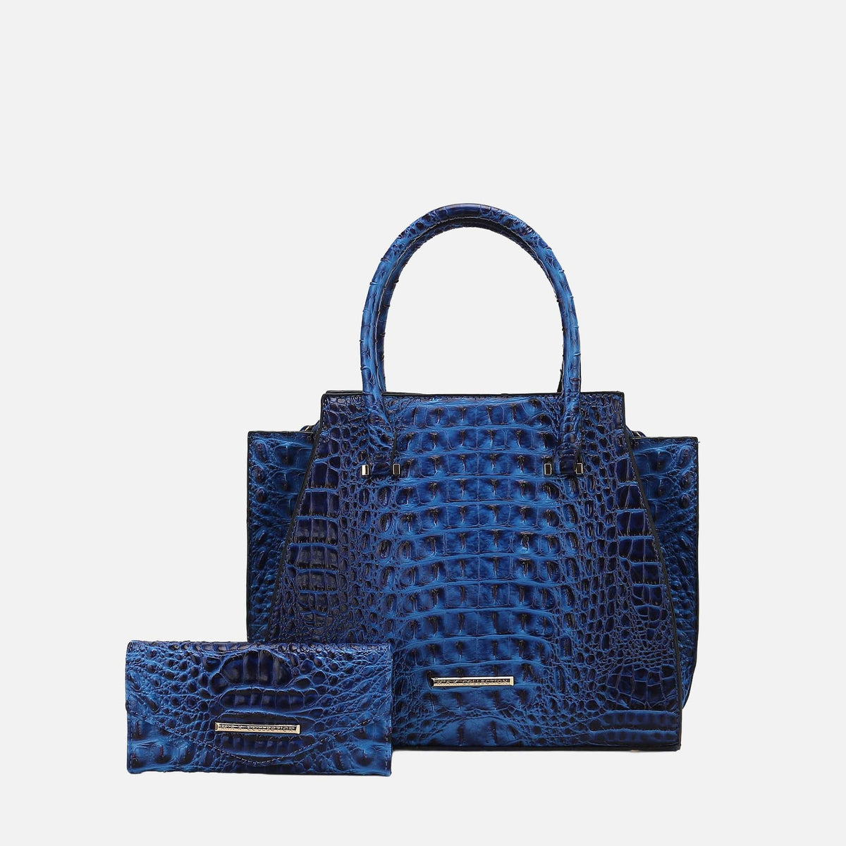 Viridiana Croc Tote Bag and Set in Croco Navy view 5 - Viral Croc Bag (one-piece)
