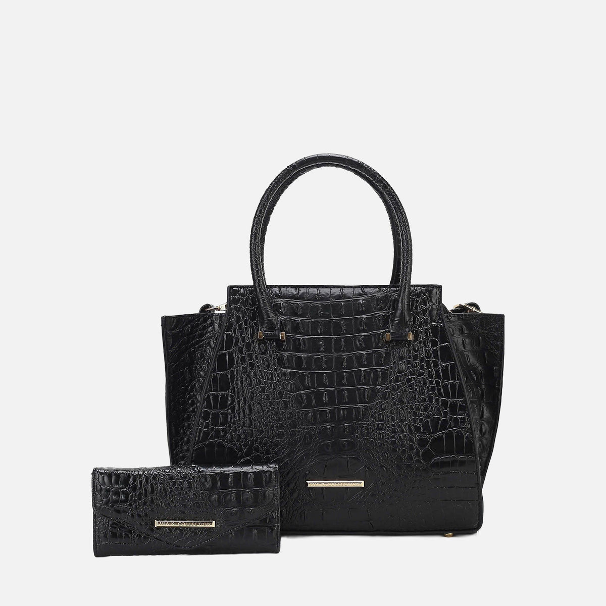 Viridiana Croc Tote Bag and Set in Croco Taupe view 6 - Viral Croc Bag (one-piece)