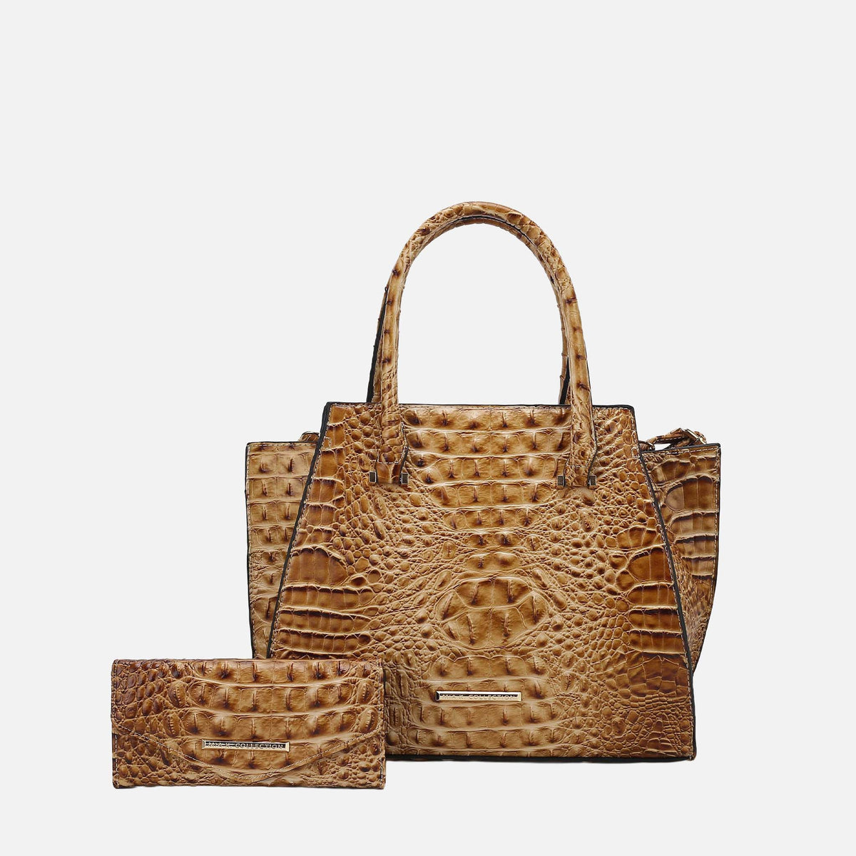 Viridiana Croc Tote Bag and Set in Croco Yellow view 7 - Viral Croc Bag (one-piece)