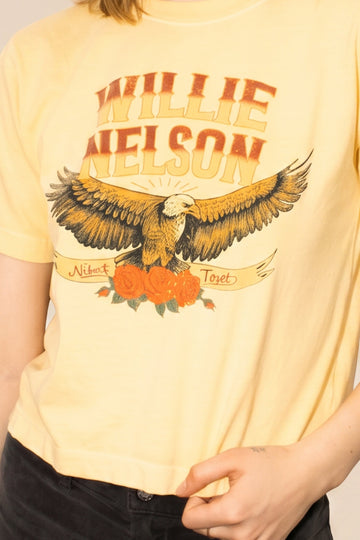Willie Nelson Abbott, Texas Tee in S view 2 - Willie Nelson Tee Shirt (top)
