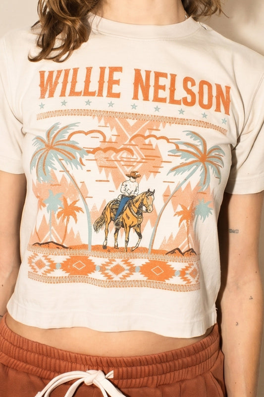 Willie Nelson Palm Beach Tee in S view 2 - Summer Outfit Idea - Willie Nelson Tee Shirt (top)