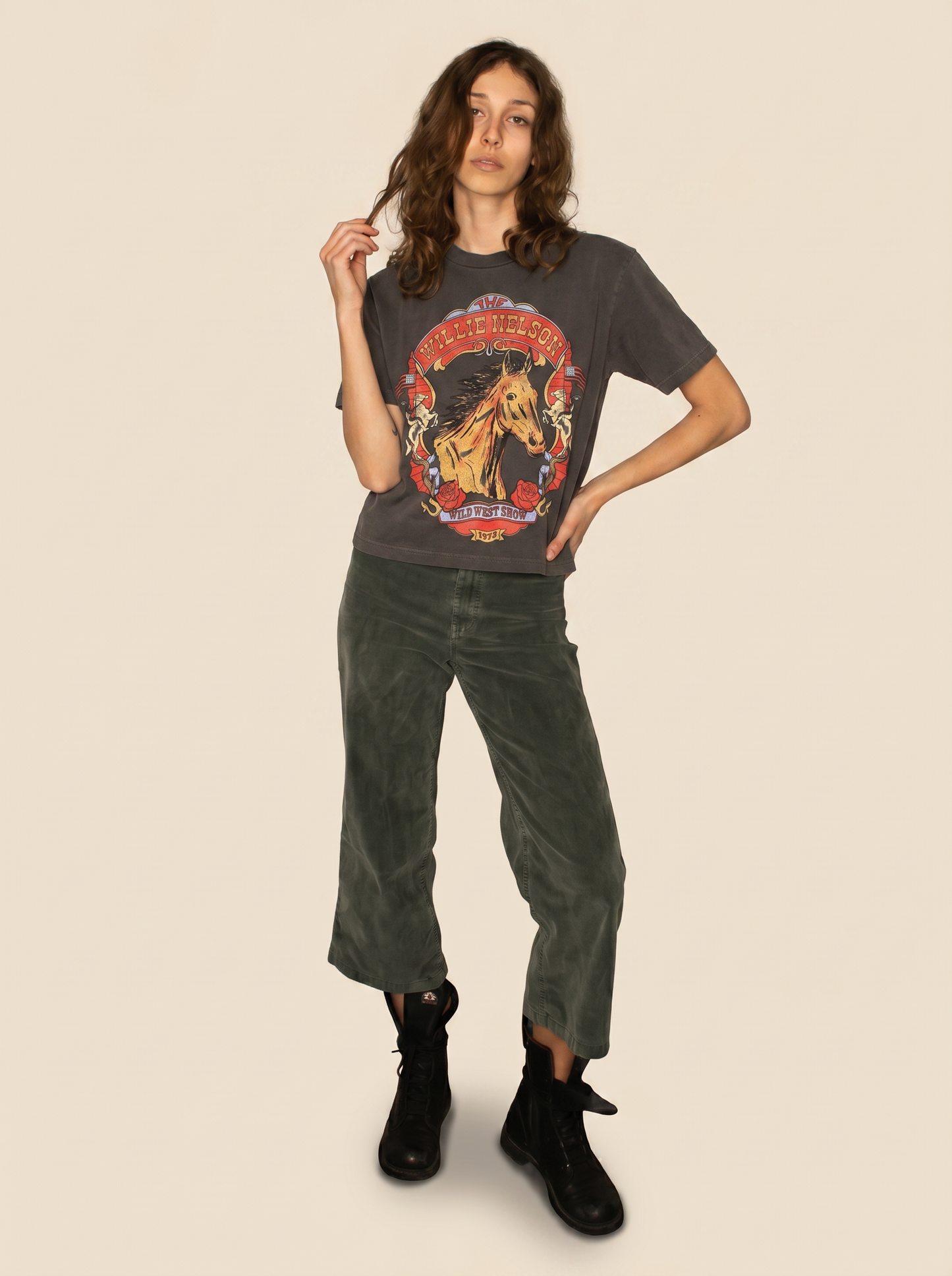 Willie Nelson Wild West Tee in M view 3 - Willie Nelson Tee Shirt (top)