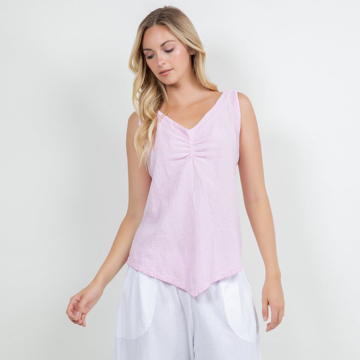 Women's 100% Cotton Gauze Dominica Tank Top - MeeeShop Women's Fashion