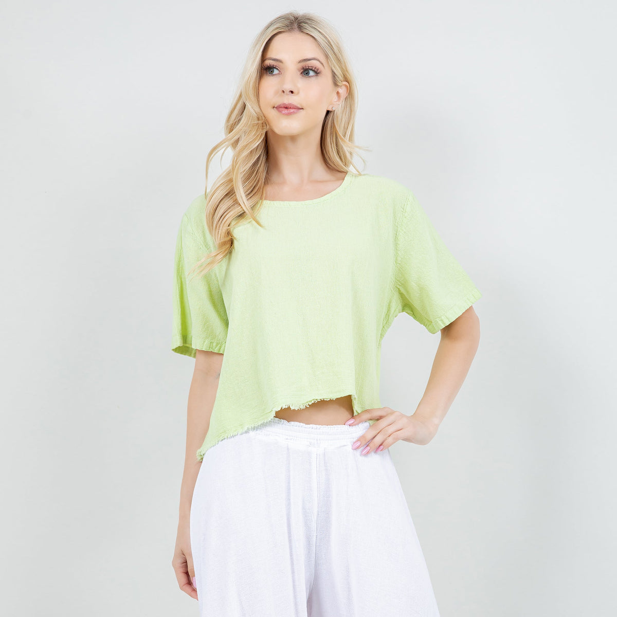 Women's 100% Cotton Gauze Heidi Top - MeeeShop Women's Fashion