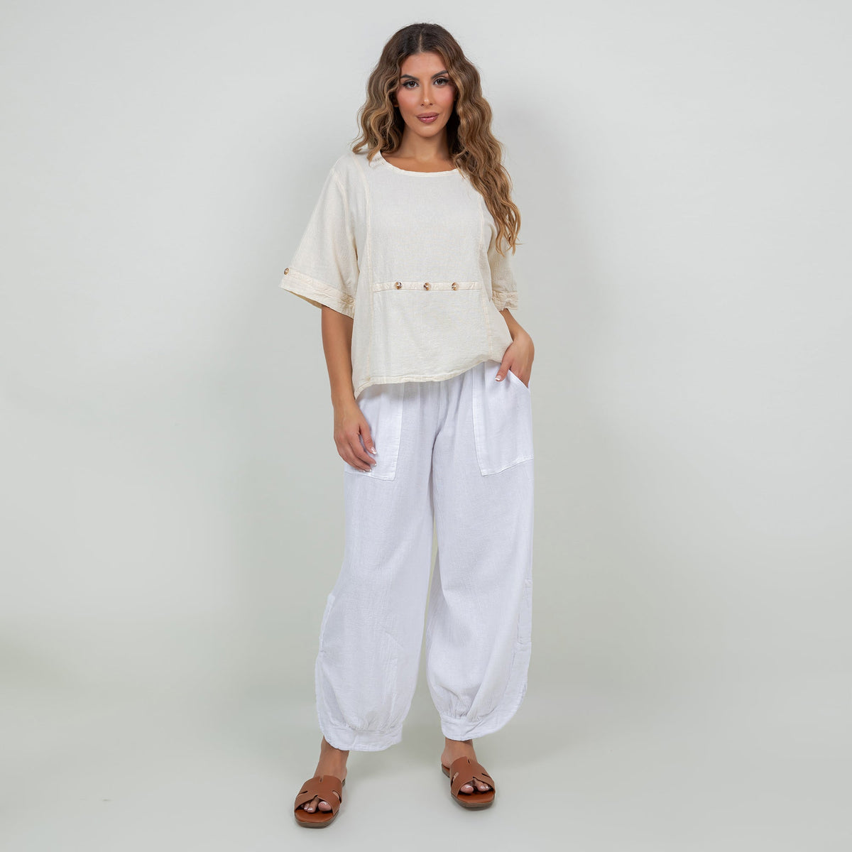 Women's 100% Cotton Gauze Kira Top - MeeeShop Women's Fashion