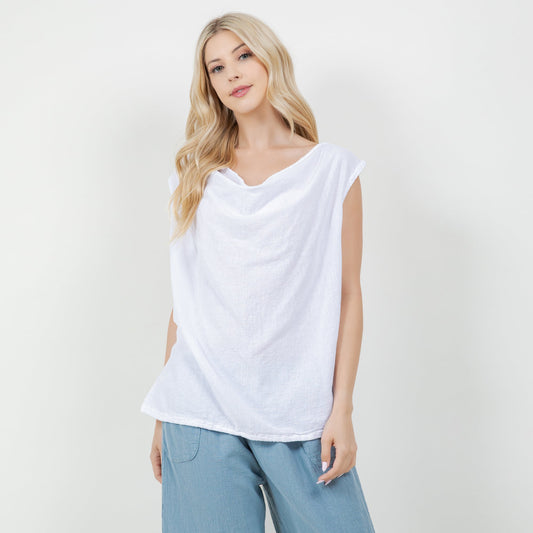 Women's Cotton Gauze Rosemary Top in Eggplant/Size OSFM view 2 - Womens Cotton Tops