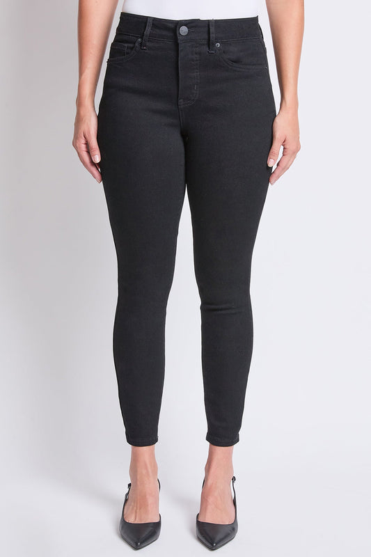 Women's High Rise Basic 5 Pocket Skinny Jeans in W Black view 2 - High-Waisted - Women High Jeans (bottom)