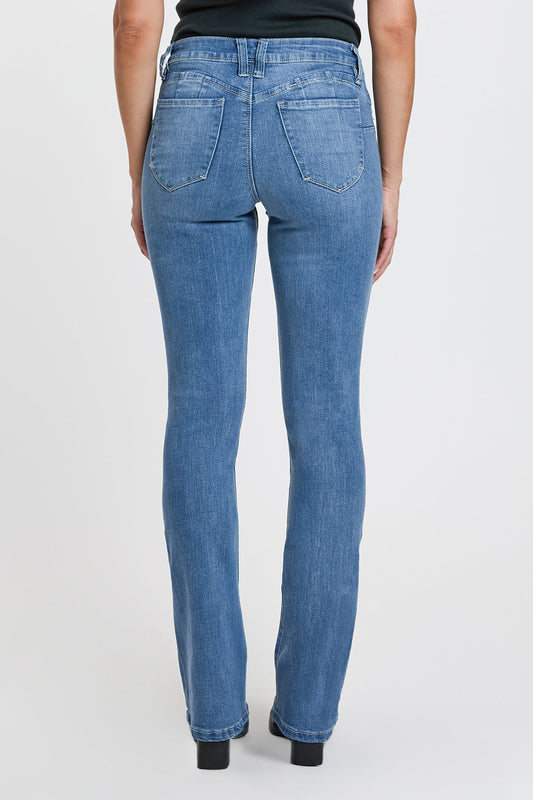 Women's High Rise Curve Confidence Bootcut Jeans in L Light Blue view 2 - High-Waisted - Women High Jeans (bottom)