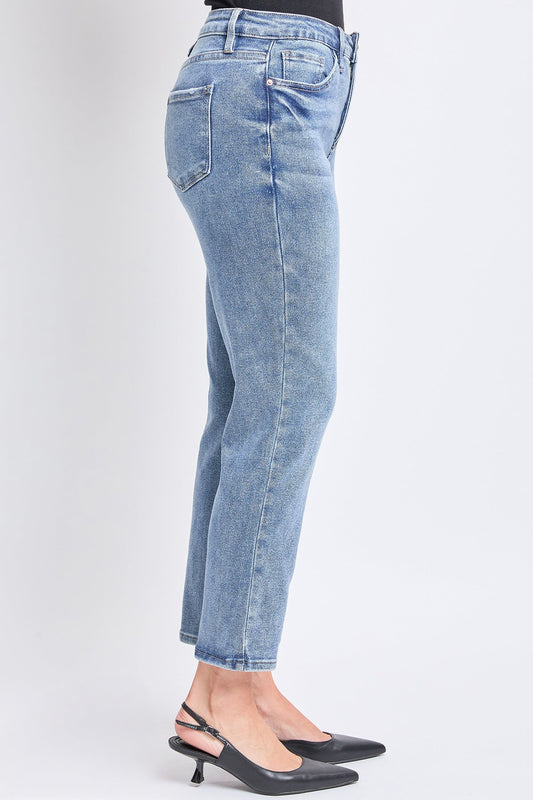 Women's High Rise Vintage Slim Straight Jeans in M Medium Blue view 2 - High-Waisted - Women High Jeans (bottom)