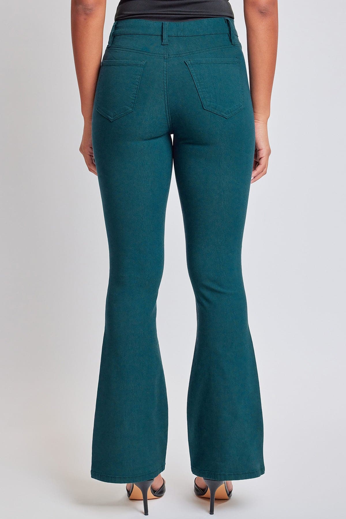 Women's Hyperstretch Flare Pants in Blue Steel view 8 - Comfort Stretch (bottom)