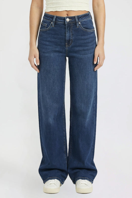 Women's Luxe Bella Wide Leg Jeans in S Midnight Sky Blue view 2 - Women'S Luxe Jeans (bottom)