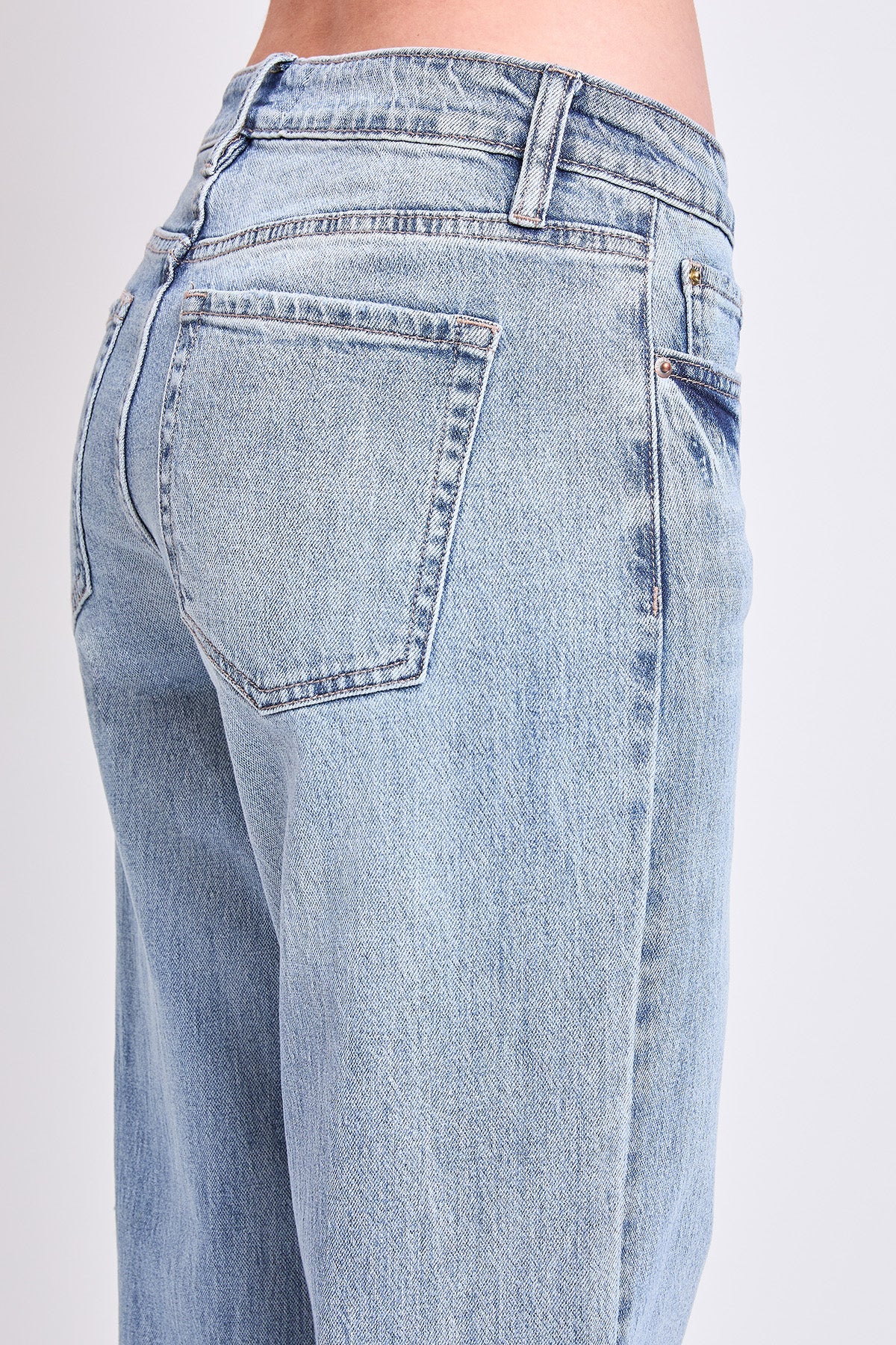 Women's Luxe Britney Wide Leg Jeans in V1 Tinted Vintage Blue view 12 - Women'S Luxe Jeans (bottom)