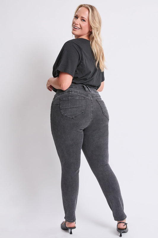 Women's plus High Rise Curve Confidence Skinny Jeans in X Gray view 2 - High-Waisted - Women'S Plus Jeans On Sale