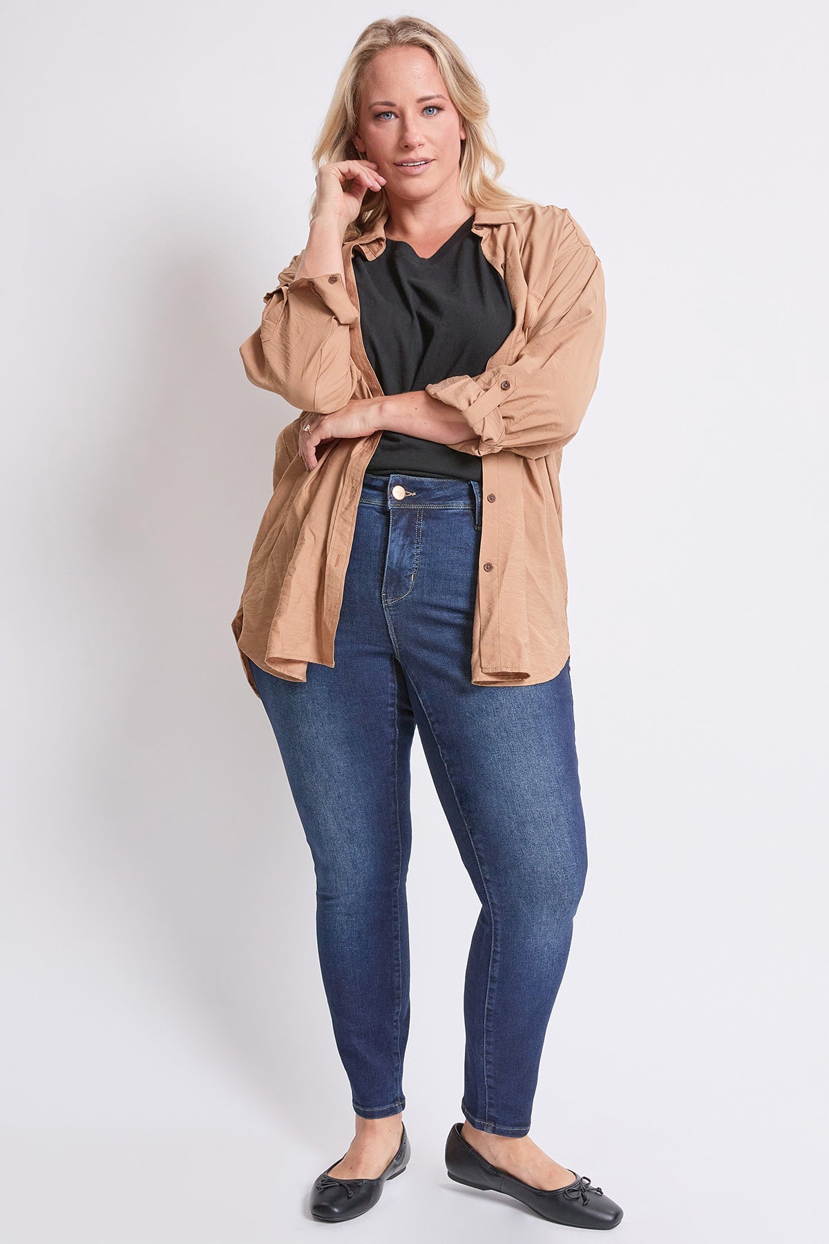 Women's plus High Rise Curve Confidence Skinny Jeans view 20 - High-Waisted - Women'S Plus Jeans On Sale (bottom)