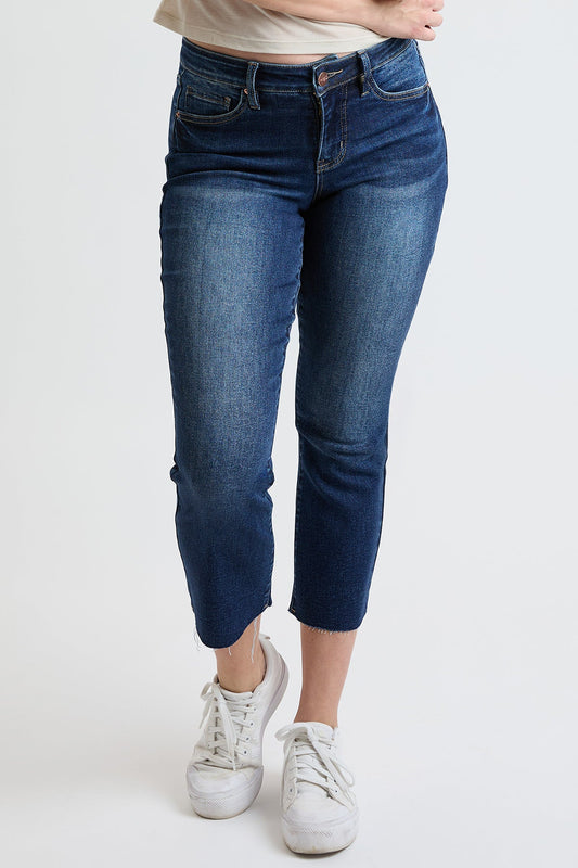 Women's Premium Stretch Cropped Kick Flare in S Midnight Sky Blue view 2 - Comfort Stretch (bottom)