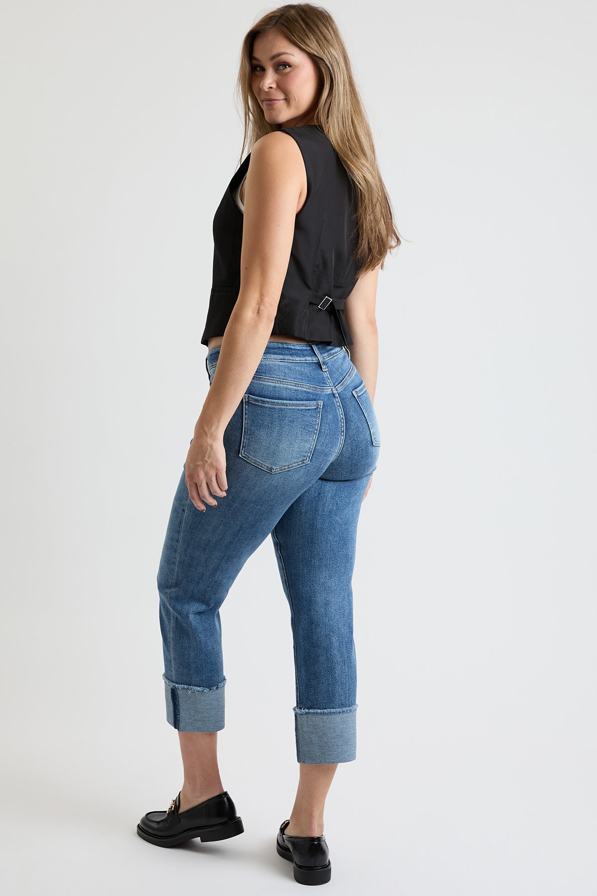 Women's Premium Stretch Cropped Mega Cuff Jeans view 21 - Comfort Stretch - Women'S Premium Jeans (bottom)