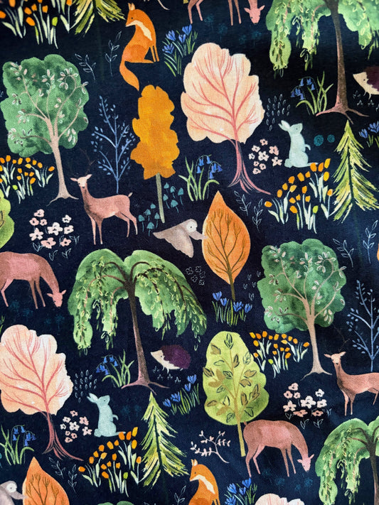 Woodland Midi Dress in Navy in S view 2 - Woodland Bloom Midi Dress