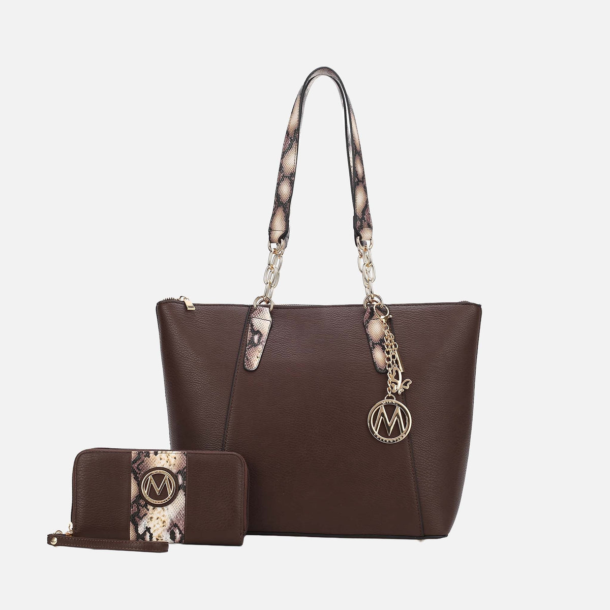 Ximena Tote Bag and Wallet Set in Charcoal Grey view 4 - Ximena Bags (one-piece)