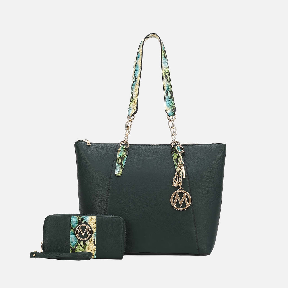 Ximena Tote Bag and Wallet Set in Midnight Blue view 7 - Ximena Bags (one-piece)