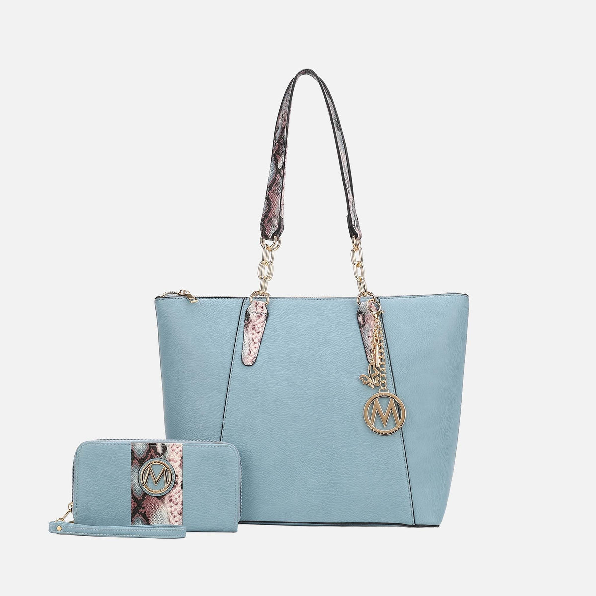 Ximena Tote Bag and Wallet Set in Pink view 8 - Ximena Bags (one-piece)