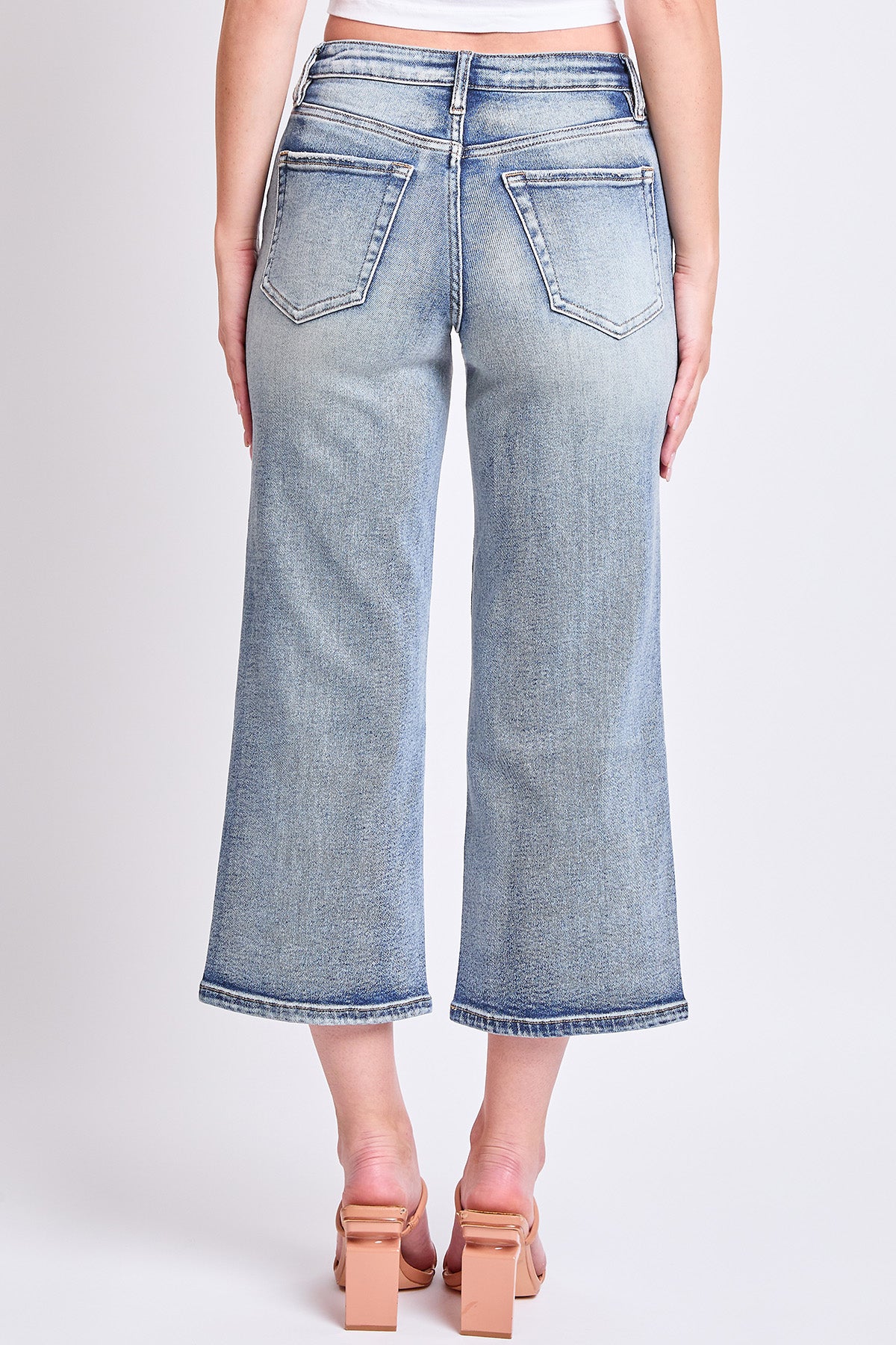 Ymi Women's High Rise Cropped Wide Leg - MeeeShop Women's Fashion